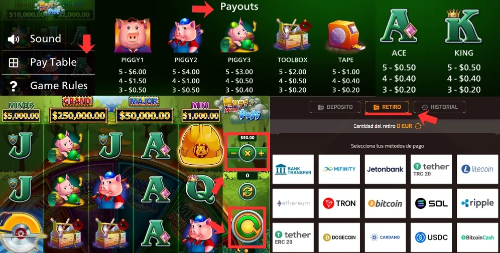 Juega con dinero real
